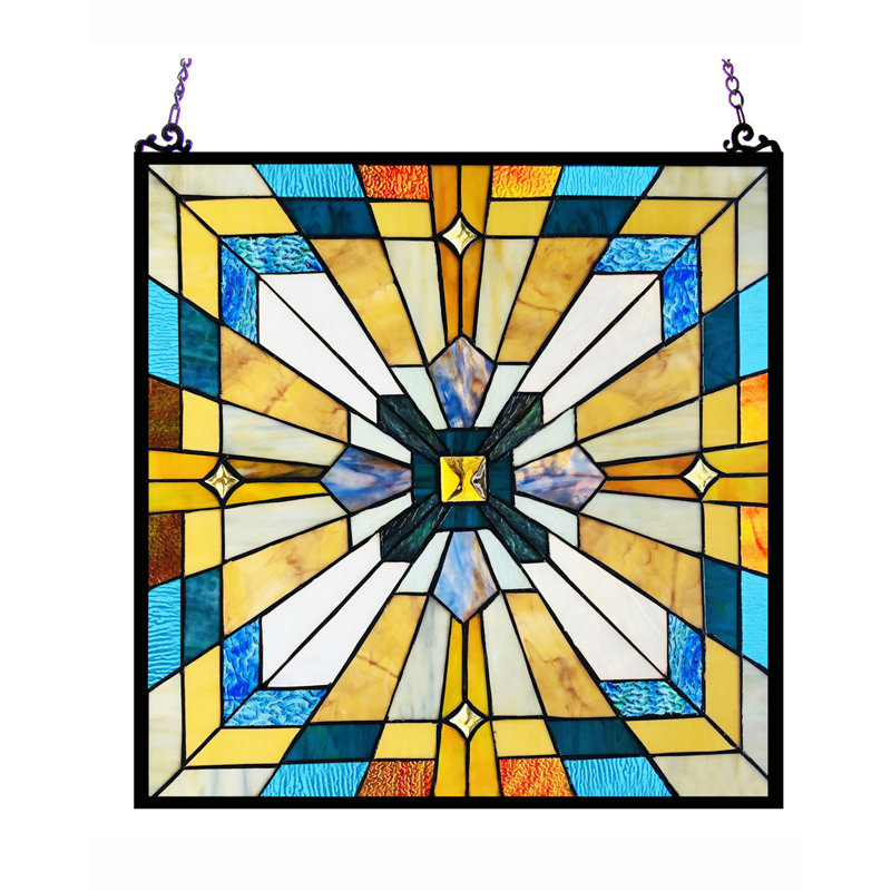 Rosalind Wheeler Godfrey Stained Glass Window Panel & Reviews Wayfair
